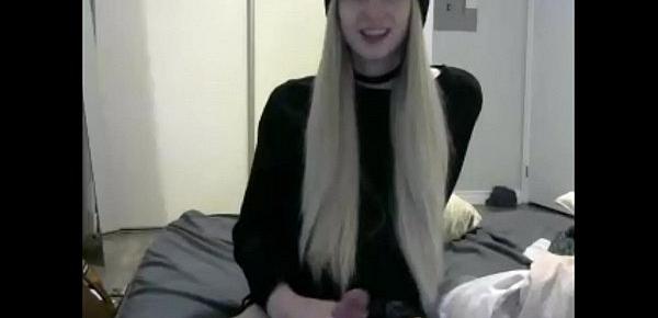  Blonde Transvestite On Webcam